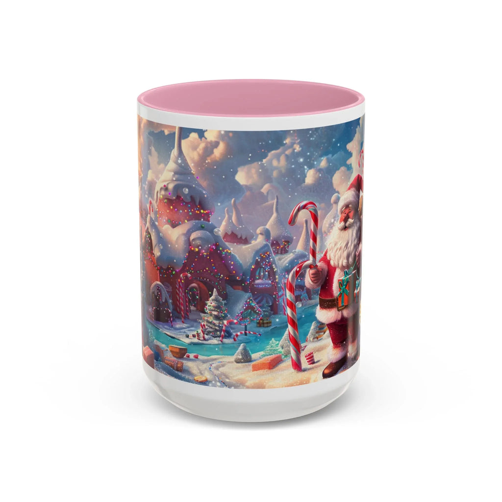 Festive Santa in Candy Wonderland mug | Holiday Christmas ceramic mug - 250 USA Celebration