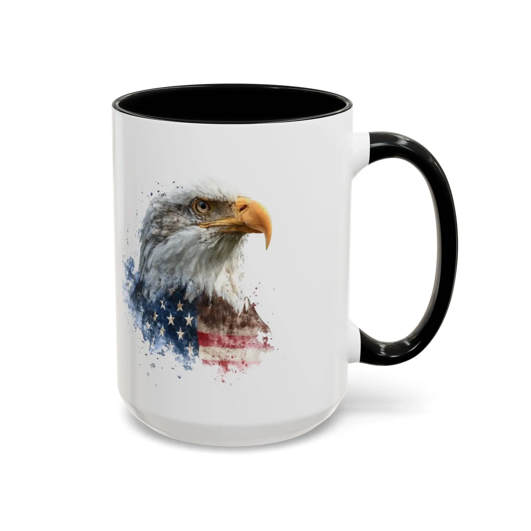 American Bald Eagle watercolor, Coffee Mug | Patriotic flag design - 250 USA Celebration