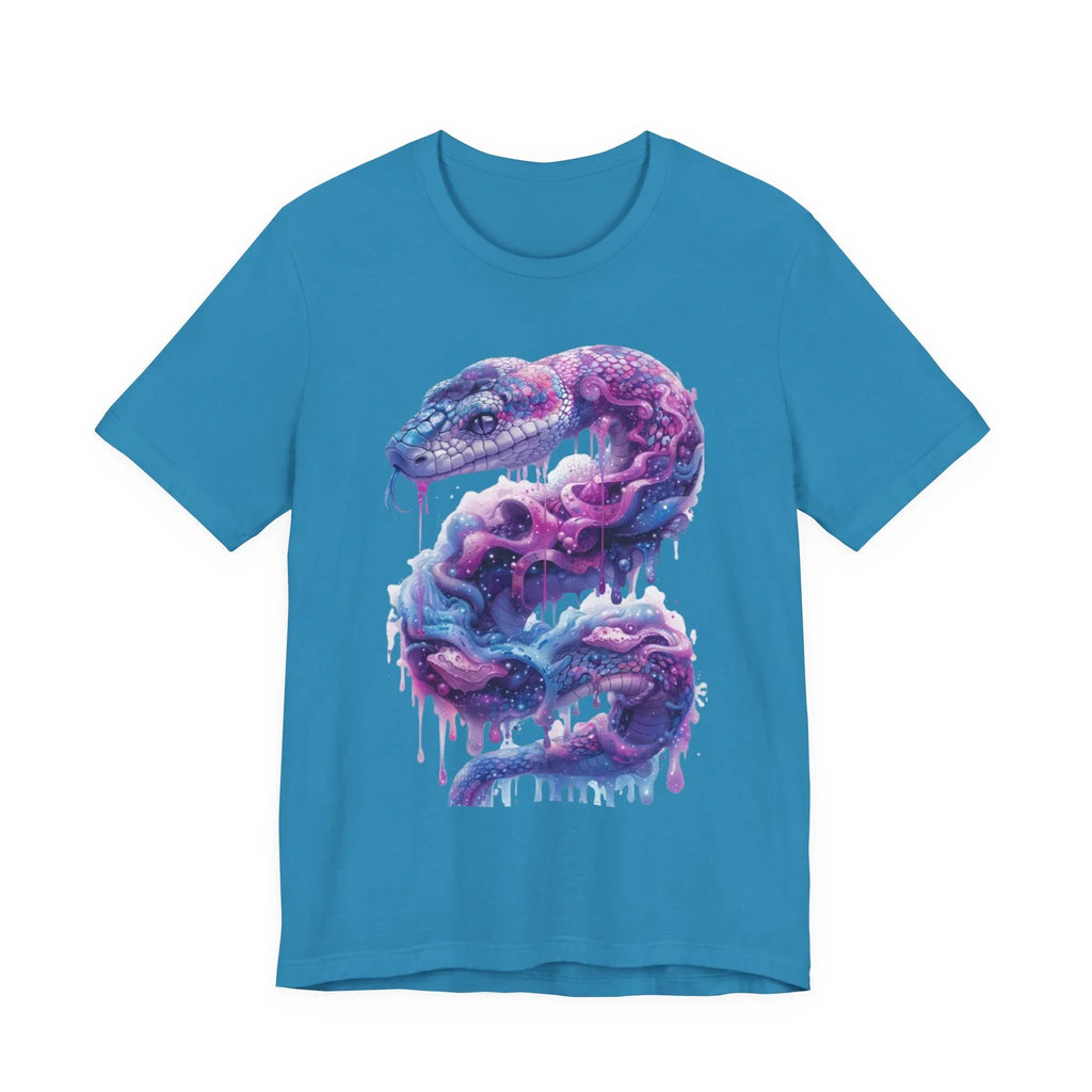Psychedelic Rainbow Ouroboros Tee | Galaxy Fractal Mushroom Snake - 250 USA Celebration