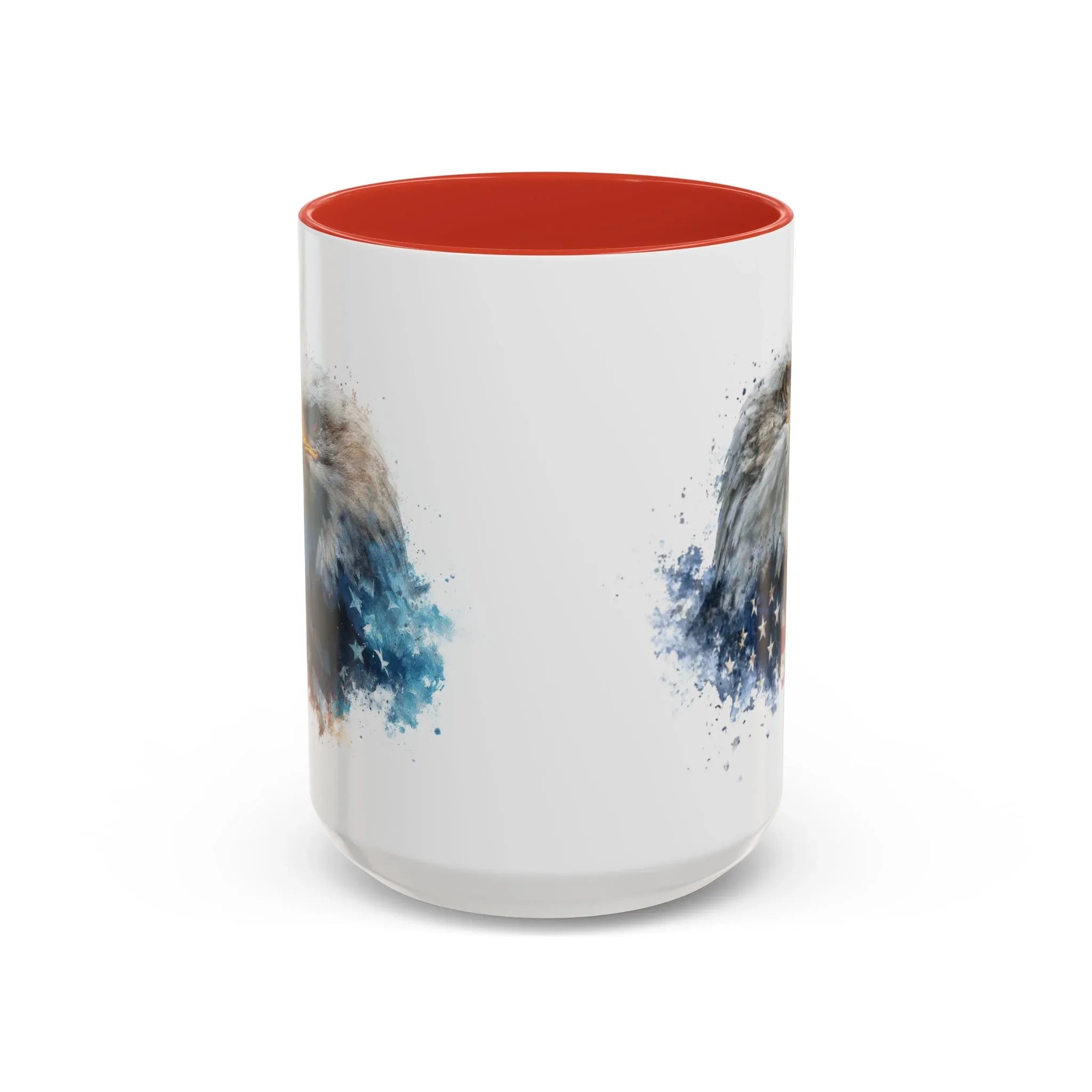 American Bald Eagle watercolor, Coffee Mug | Patriotic flag design - 250 USA Celebration