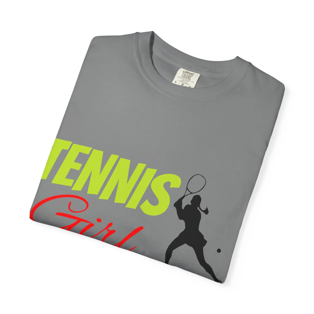Tennis Girl T-shirt | Tennis Player Silhouette, Sporty Graphic Tee - 250 USA Celebration
