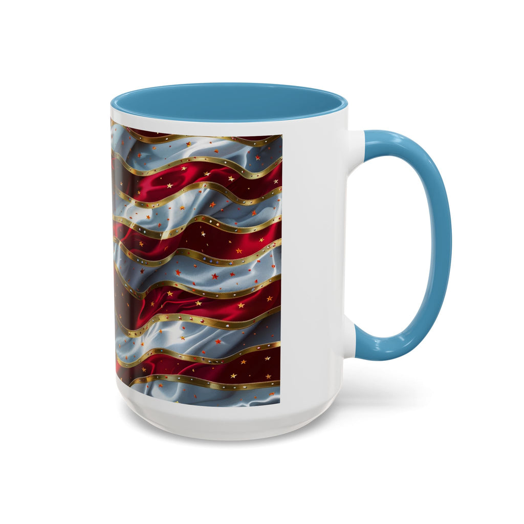 Patriotic American Flag Accent Coffee Mug (11/15oz)