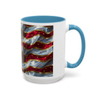 Patriotic American Flag Accent Coffee Mug (11/15oz)