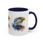 American Flag Bald Eagle Mug | Accent Coffee Mug - 250 USA Celebration