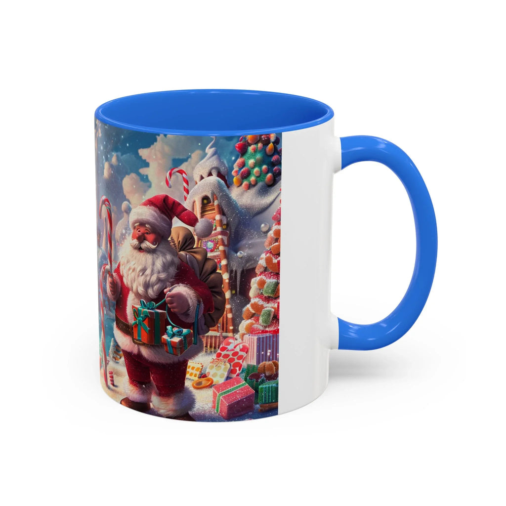 Festive Santa in Candy Wonderland mug | Holiday Christmas ceramic mug - 250 USA Celebration