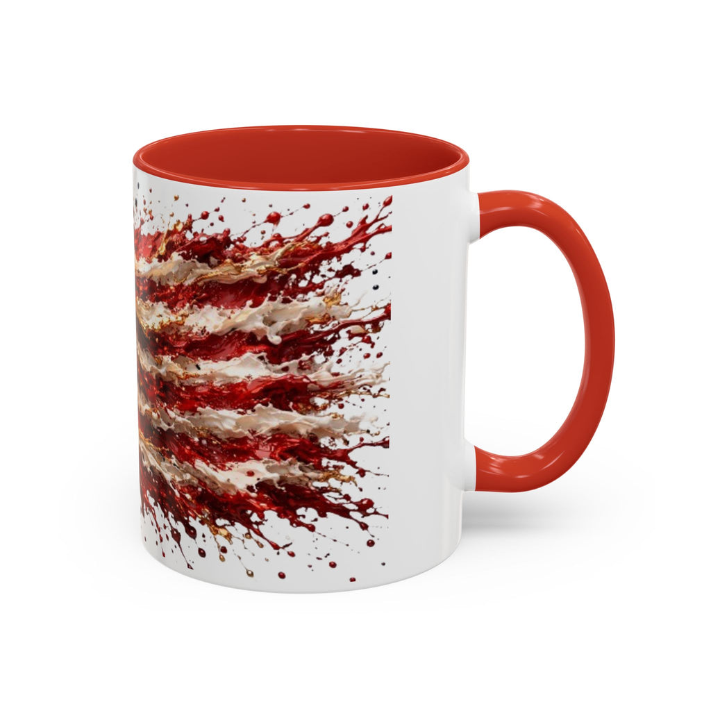 Patriotic 250th Anniversary Coffee Mug – American Flag Splash Accent (11/15oz)