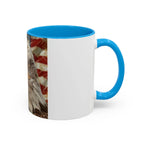 Colorful Mugs (11oz, 15oz) Majestic bald eagle head Patriotic coffee cup, America 250 Celebration coffee cup - 250 USA Celebration