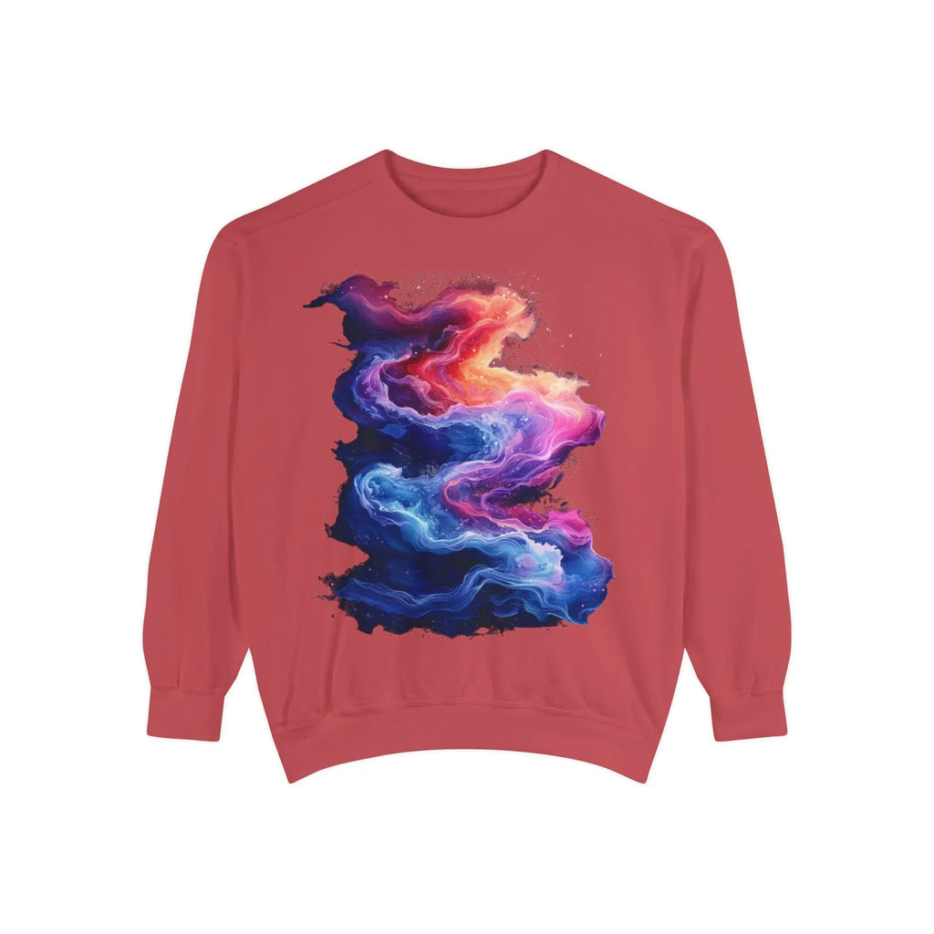 Hyper Bloom Fracture: Psychedelic tee with shattering florals in electric turquoise & magenta flares. Unisex trippy festival flair! - 250 USA Celebration