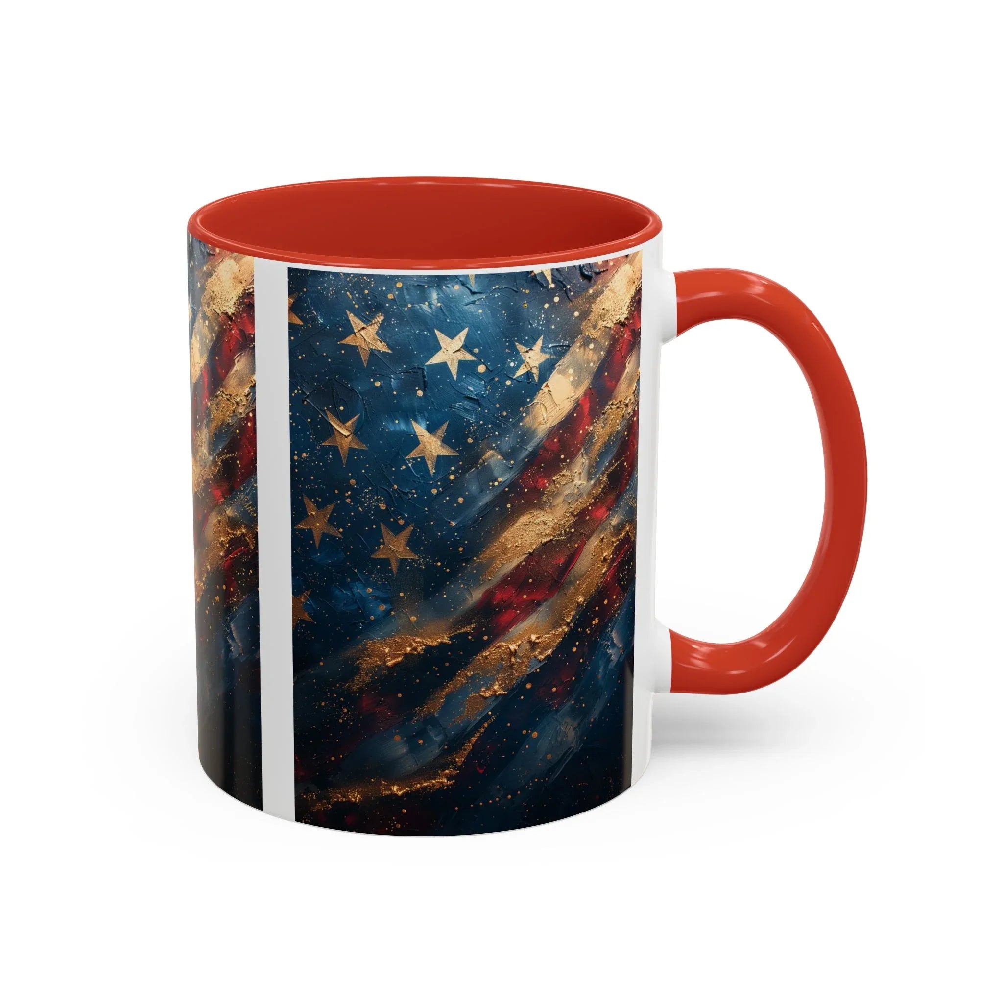 Vintage American Flag Mug | Accent Coffee Mug 11oz 15oz - 250 USA Celebration