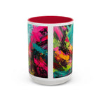 Abstract Colorful Brushstroke Mug | 11oz 15oz Ceramic - 250 USA Celebration