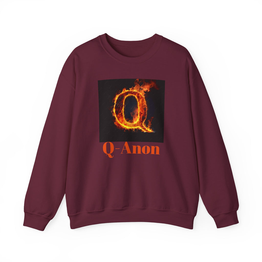 Sweatshirt — Q-Anon Flame Logo Crewneck