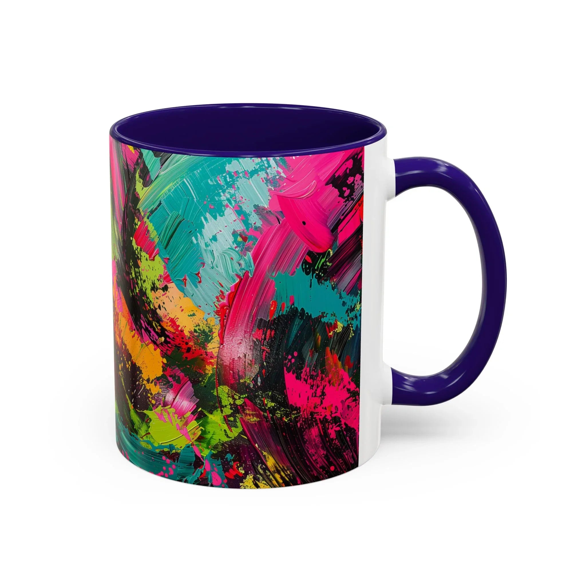 Abstract Colorful Brushstroke Mug | 11oz 15oz Ceramic - 250 USA Celebration