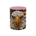 Colorful Mugs (11oz, 15oz) Majestic bald eagle head Patriotic coffee cup, America 250 Celebration coffee cup - 250 USA Celebration