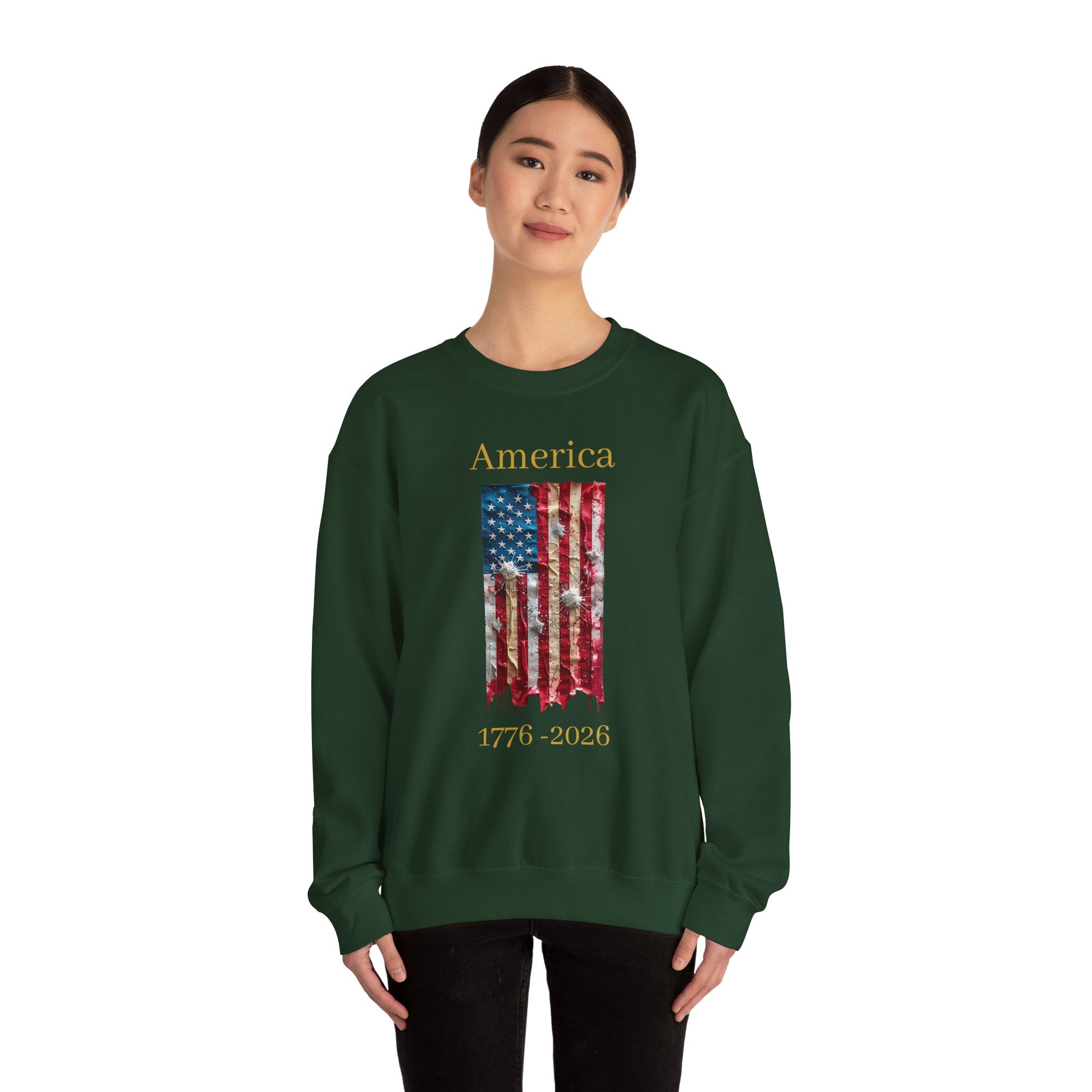America 1776-2026 Flag Crewneck Sweatshirt