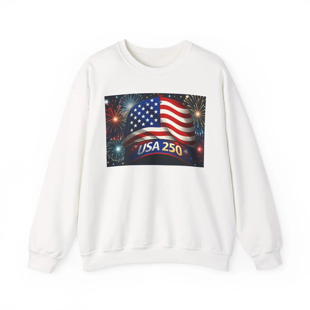 USA 250 American Flag Sweatshirt | 250th United States Celebration - 250 USA Celebration