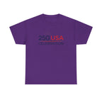 America 250 Tee Shirt | Official 250th Anniversary Edition - 250 USA Celebration Chest Logo Tee | Fourth of July Americana T-Shirt