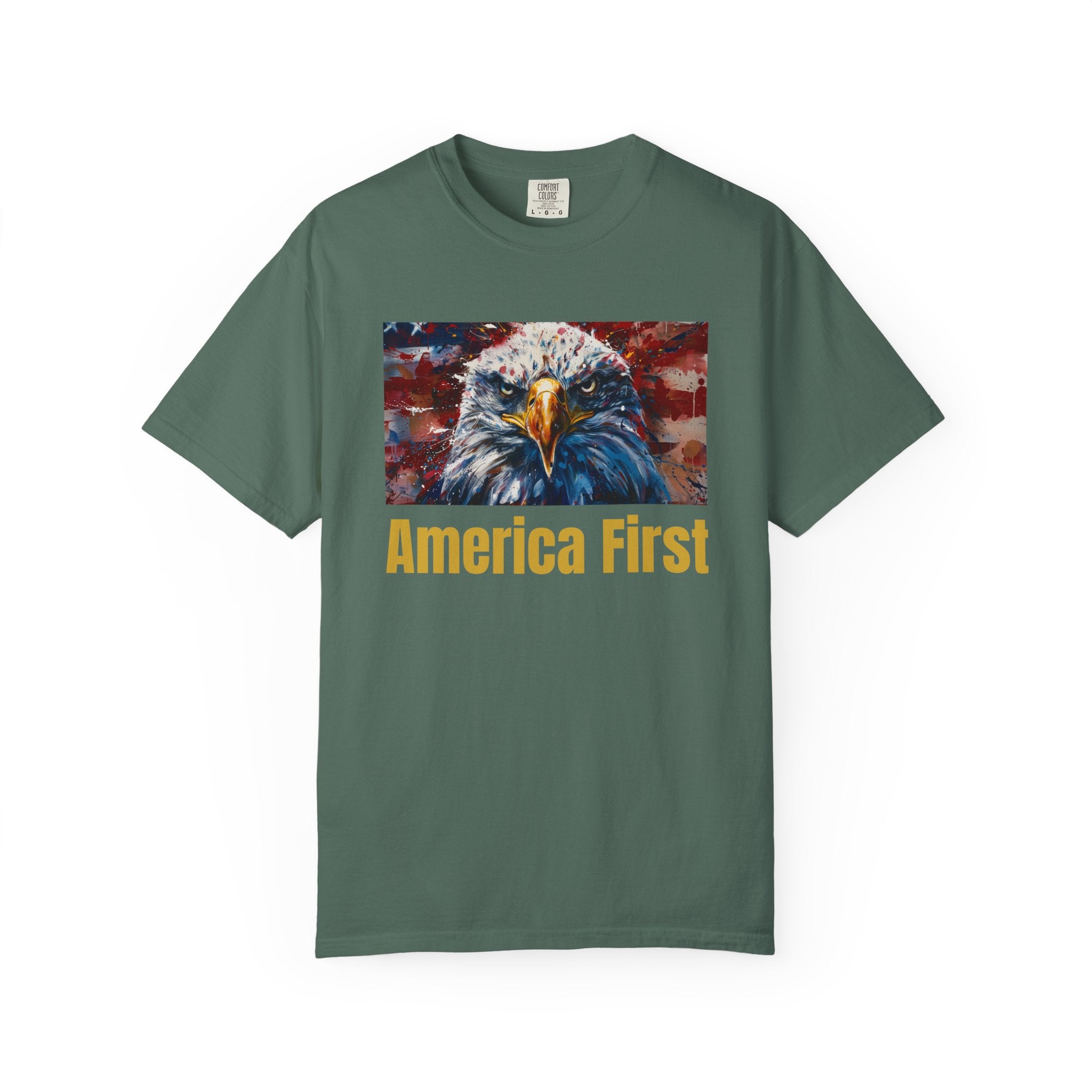 T-Shirt — 'America First' Bald Eagle Patriotic Tee