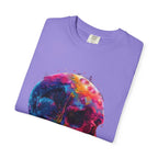 Colorful Drip Skull T-shirt | Watercolor Skull Shirt, Artistic Gothic Tee - 250 USA Celebration