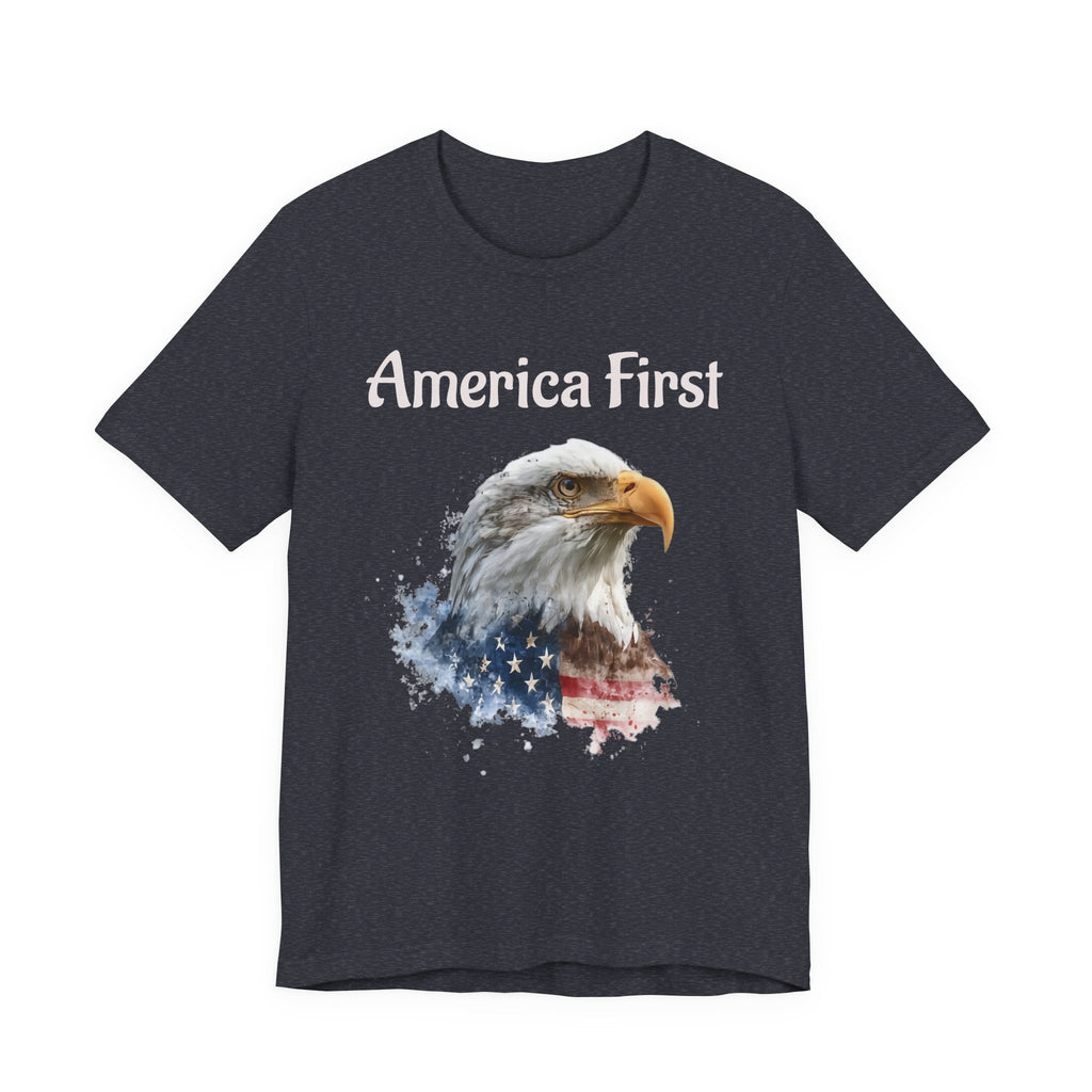 America First Eagle T-Shirt – Patriotic Bald Eagle Tee