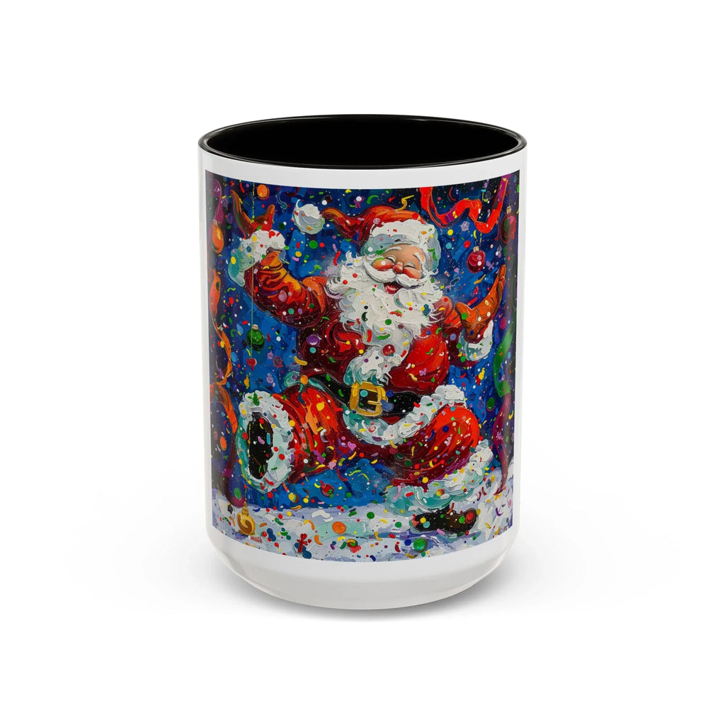 Colorful Mugs (11oz, 15oz) Santa Claus Coffee Cup, Santa Claus Coffee Mug - 250 USA Celebration