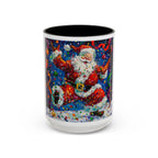 Colorful Mugs (11oz, 15oz) Santa Claus Coffee Cup, Santa Claus Coffee Mug - 250 USA Celebration