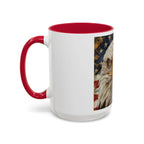 Colorful Mugs (11oz, 15oz) Majestic bald eagle head Patriotic coffee cup, America 250 Celebration coffee cup - 250 USA Celebration