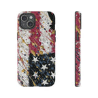 Abstract Drip American Flag Phone Case | Tough Case - 250 USA Celebration