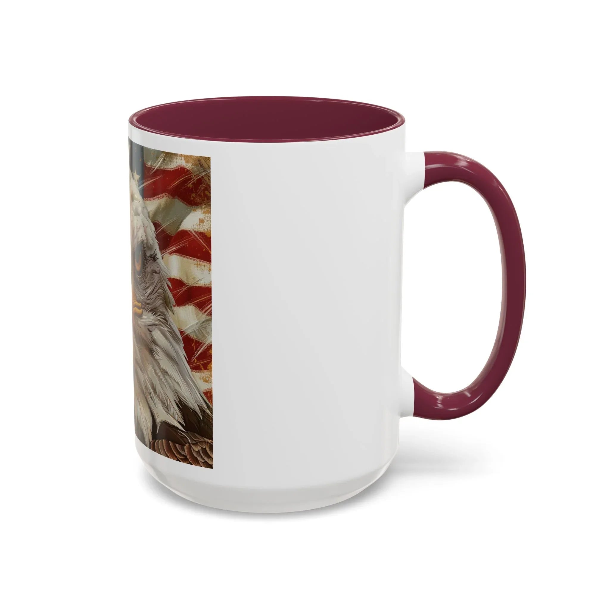 Colorful Mugs (11oz, 15oz) Majestic bald eagle head Patriotic coffee cup, America 250 Celebration coffee cup - 250 USA Celebration