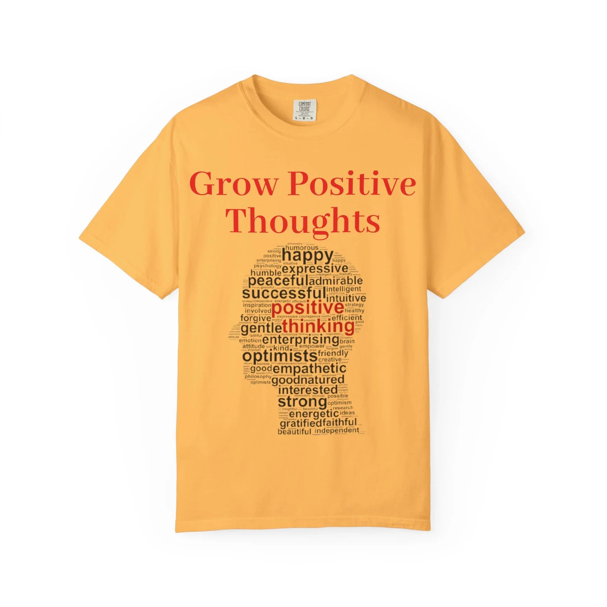 Grow Positive Thoughts T-shirt | Positive Word Cloud Mental Health Tee - 250 USA Celebration