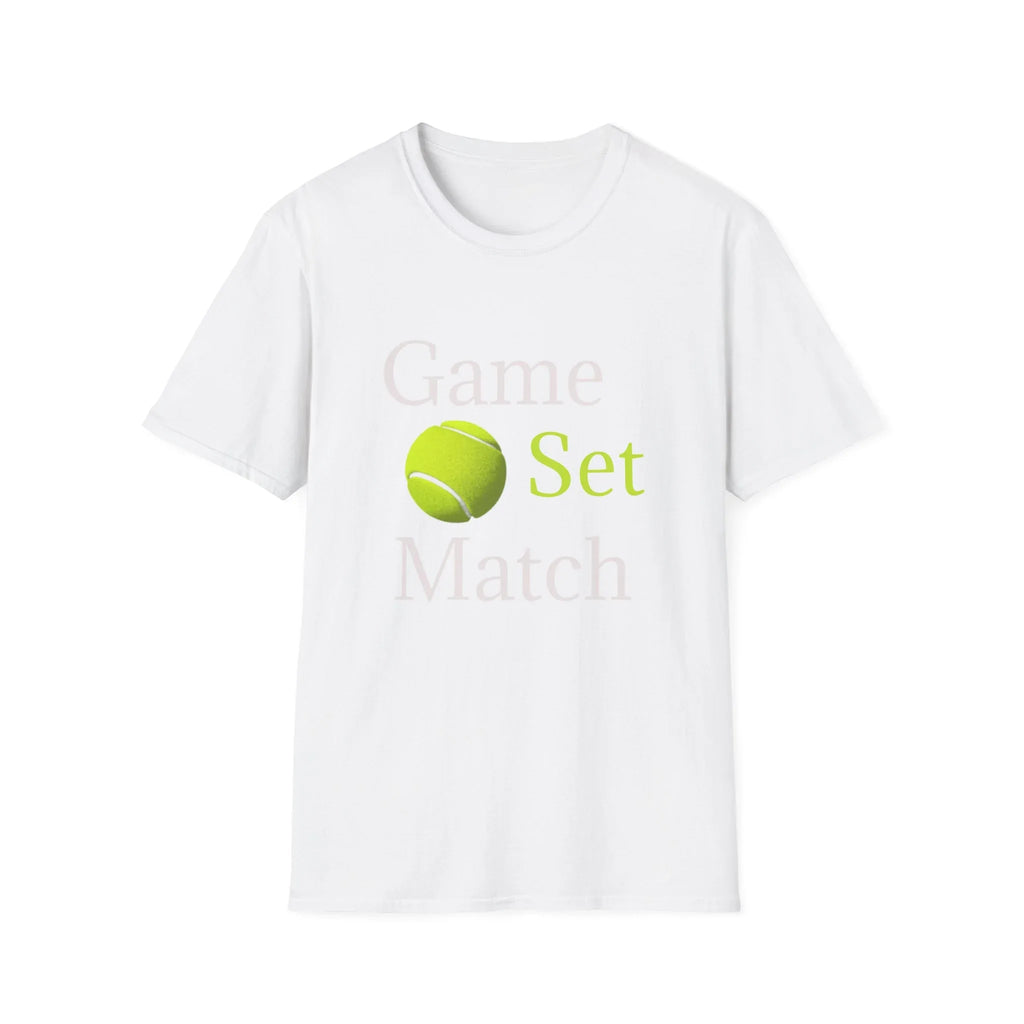 Game Set Match T-Shirt | Tennis Ball Graphic Tee - 250 USA Celebration