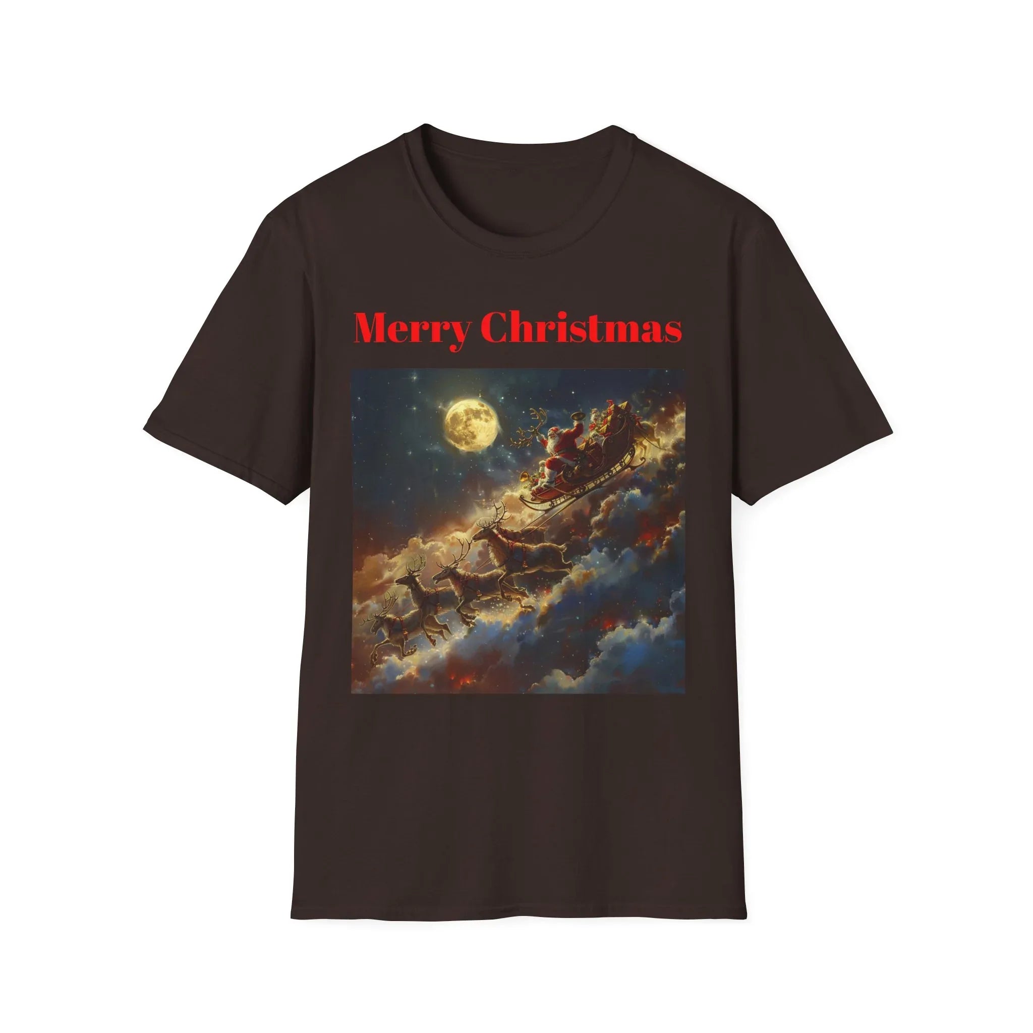 Christmas Graphic Tee, Unisex Softstyle T-Shirt, Holiday Outfit, Gift for Him/Her, Merry Christmas Shirt, Festive Wear - 250 USA Celebration