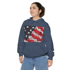 Distressed American Flag Hoodie | Patriotic Stars Stripes Sweatshirt - 250 USA Celebration