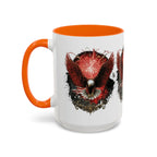 Red Eagle Emblem Accent Coffee Mug | Patriotic Eagle Design - 250 USA Celebration