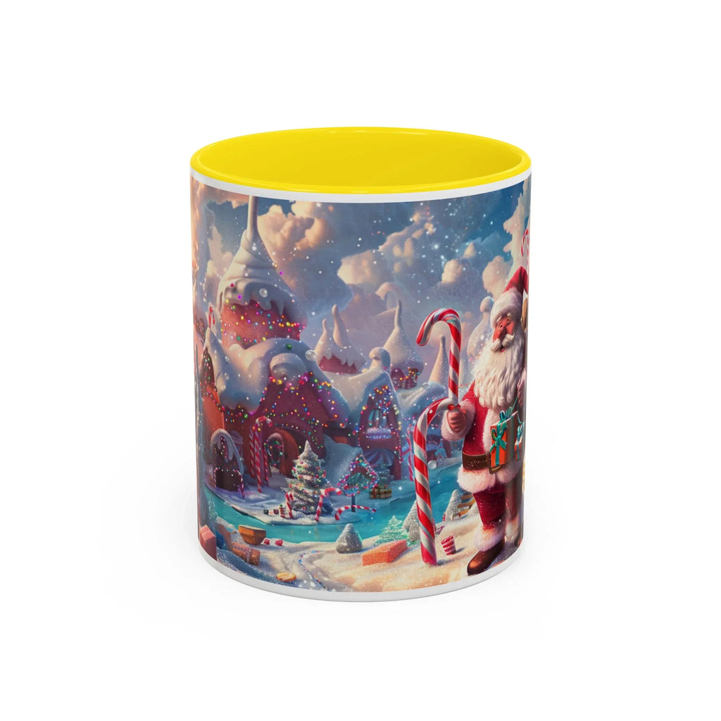 Festive Santa Accent Coffee Mug, Christmas Gift, Holiday Decor, Winter Wonderland, Hot Cocoa Mug, Seasonal Drinkware - 250 USA Celebration