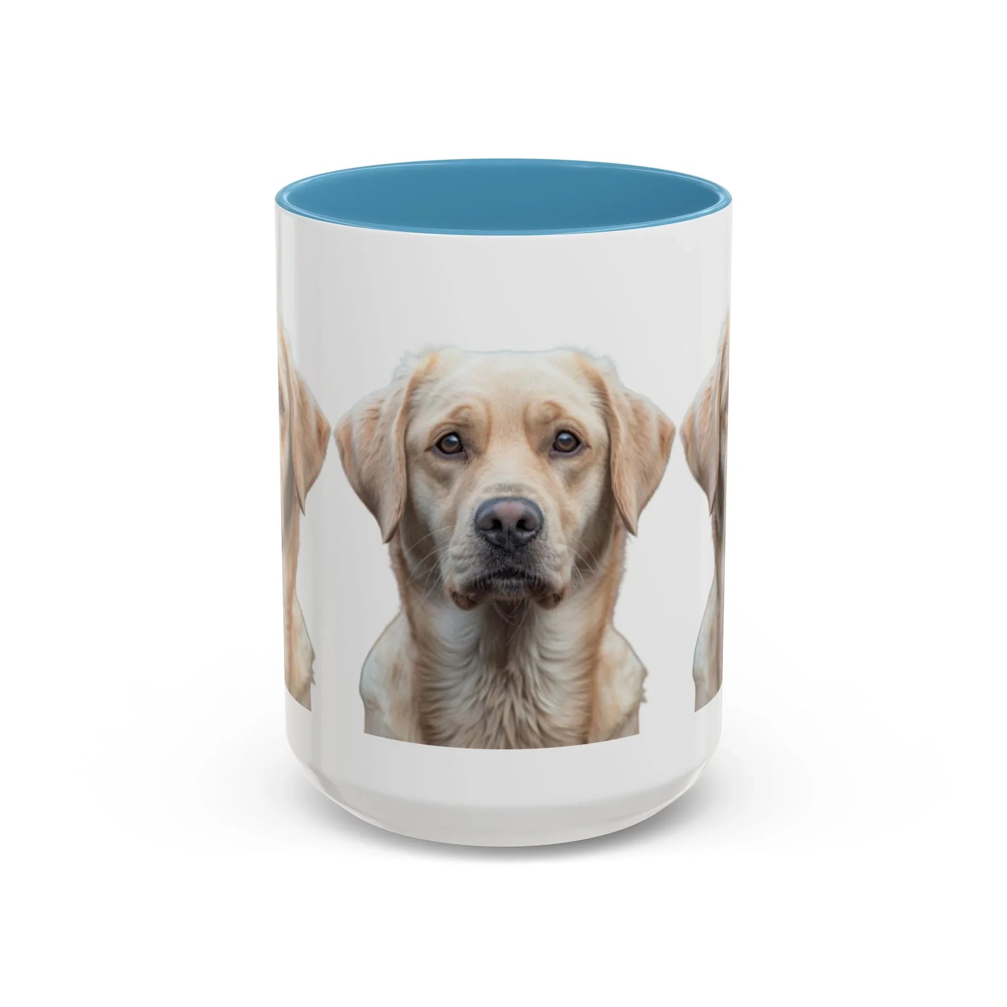 Soulful Labrador Portrait Accent Coffee Mug, Cute Dog Face Ceramic Mug - 250 USA Celebration