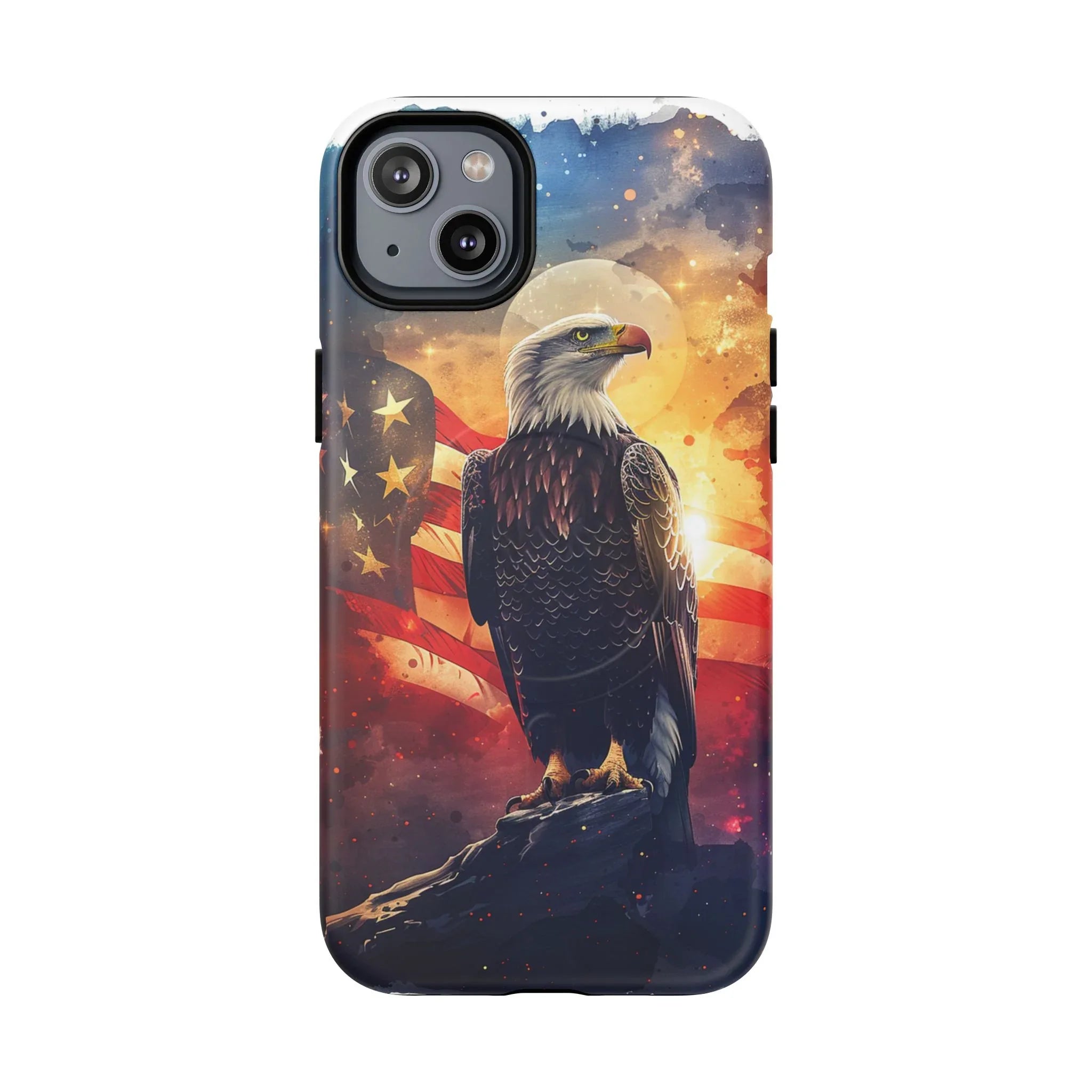 Patriotic Eagle Magnetic Phone Case, Tough Phone Covers, Americana Gifts, Unique Cell Phone Case, Fourth of July, Veterans Day - 250 USA Celebration