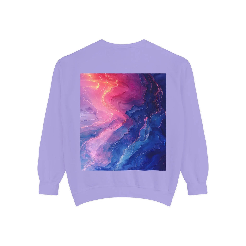 Hyper Bloom Fracture: Psychedelic tee with shattering florals in electric turquoise & magenta flares. Unisex trippy festival flair! - 250 USA Celebration