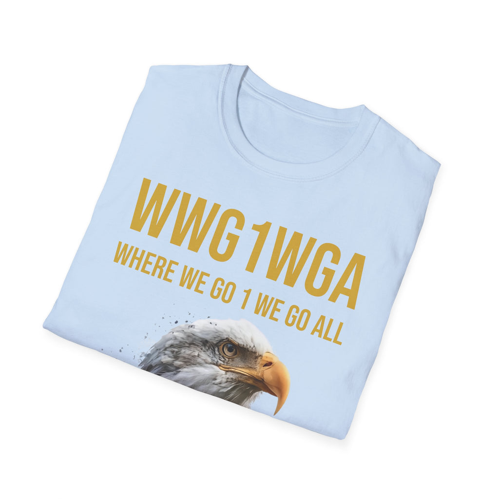 Where We Go One We Go All – Anniversary Gold Signature T-Shirt - Unisex Softstyle T-Shirt