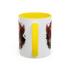 Red Eagle Emblem Accent Coffee Mug | Patriotic Eagle Design - 250 USA Celebration