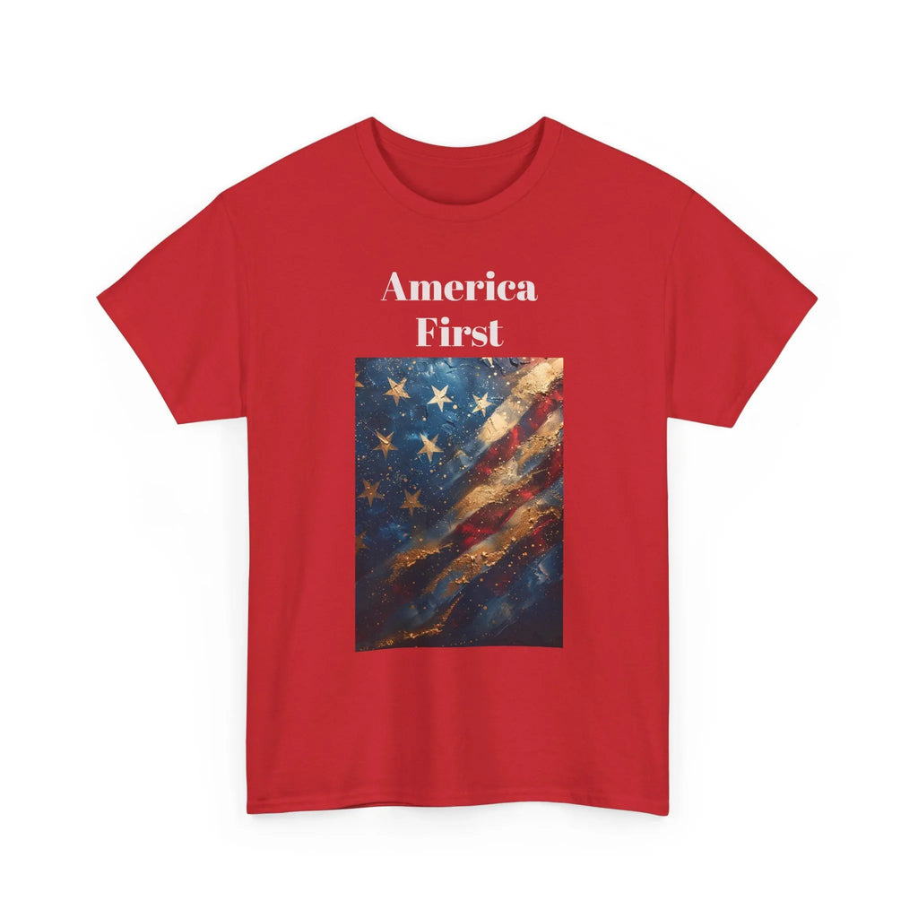Vintage American Flag Tee, Patriotic Apparel, Independence Day Shirt, Unisex Cotton T-Shirt, Memorial Day Gift, America First Design - 250 USA Celebration
