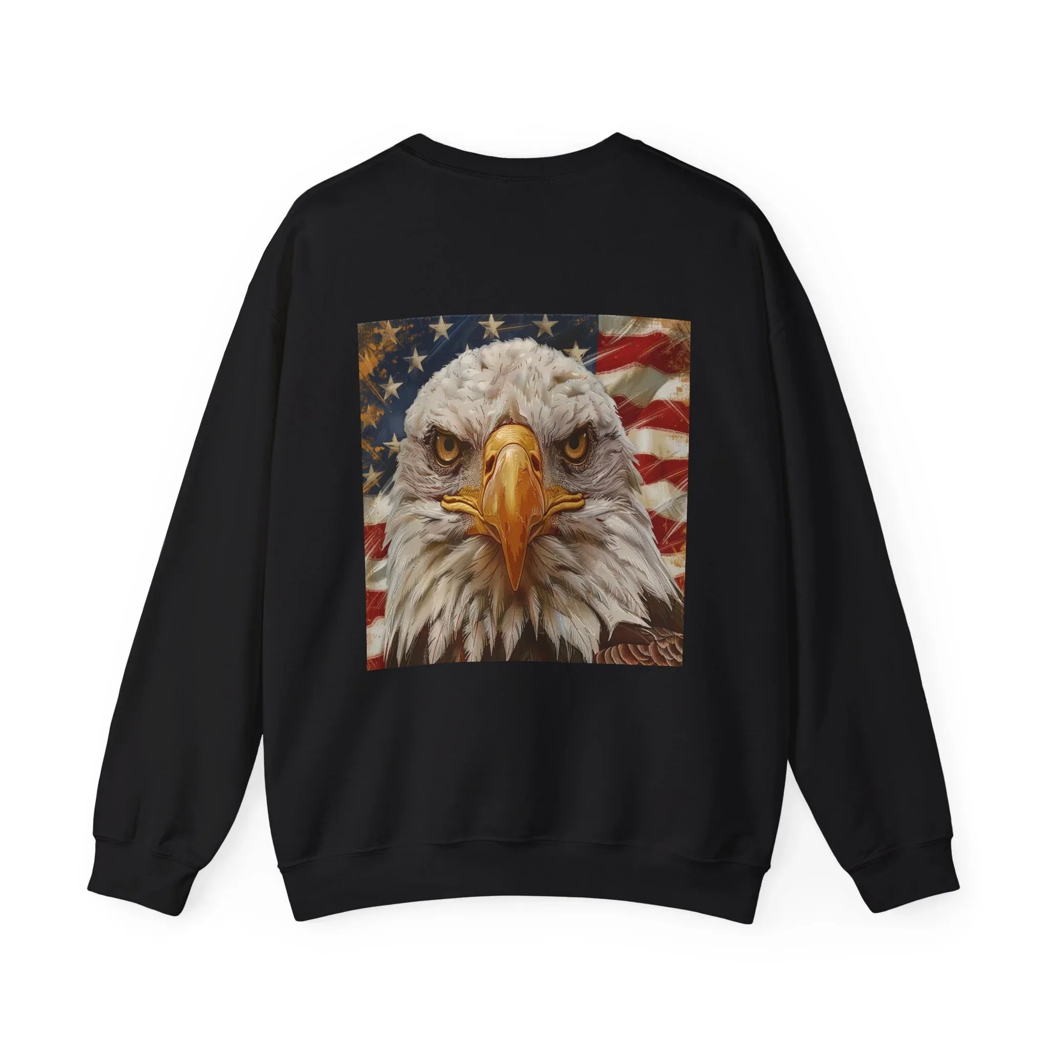 Patriotic Eagle Sweatshirt, USA Flag Crewneck, Unisex Casual Wear, Independence Day Outfit, All-American Style, Gifts for Veterans - 250 USA Celebration