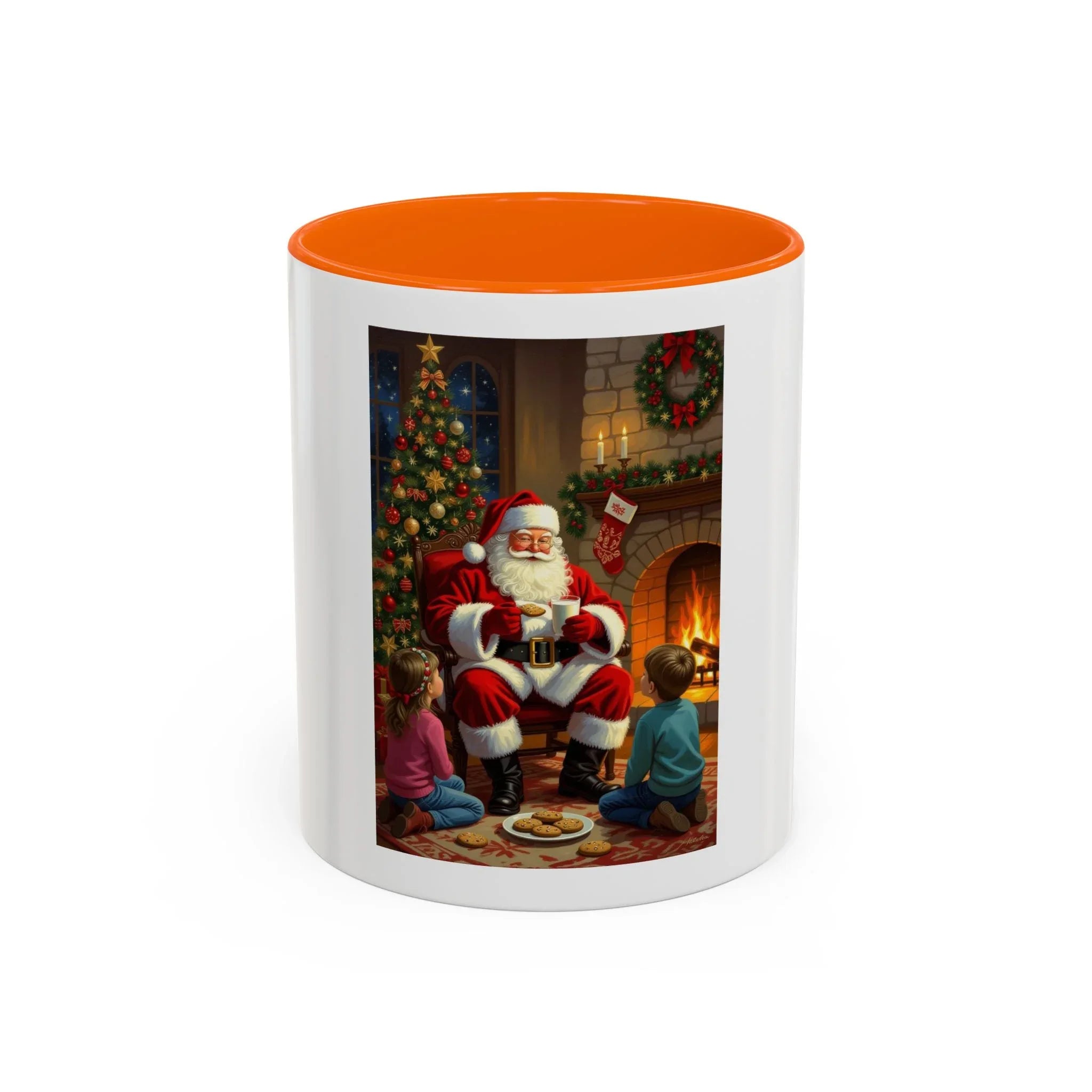 Christmas Santa Coffee Mug, Festive Drinkware for Holiday Cheer, Xmas Gift for Coffee Lovers, Cozy Winter Mug, Santa's Storytime - 250 USA Celebration