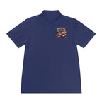 Patriotic "America First" Men's Sport Polo — American Flag Chest Logo