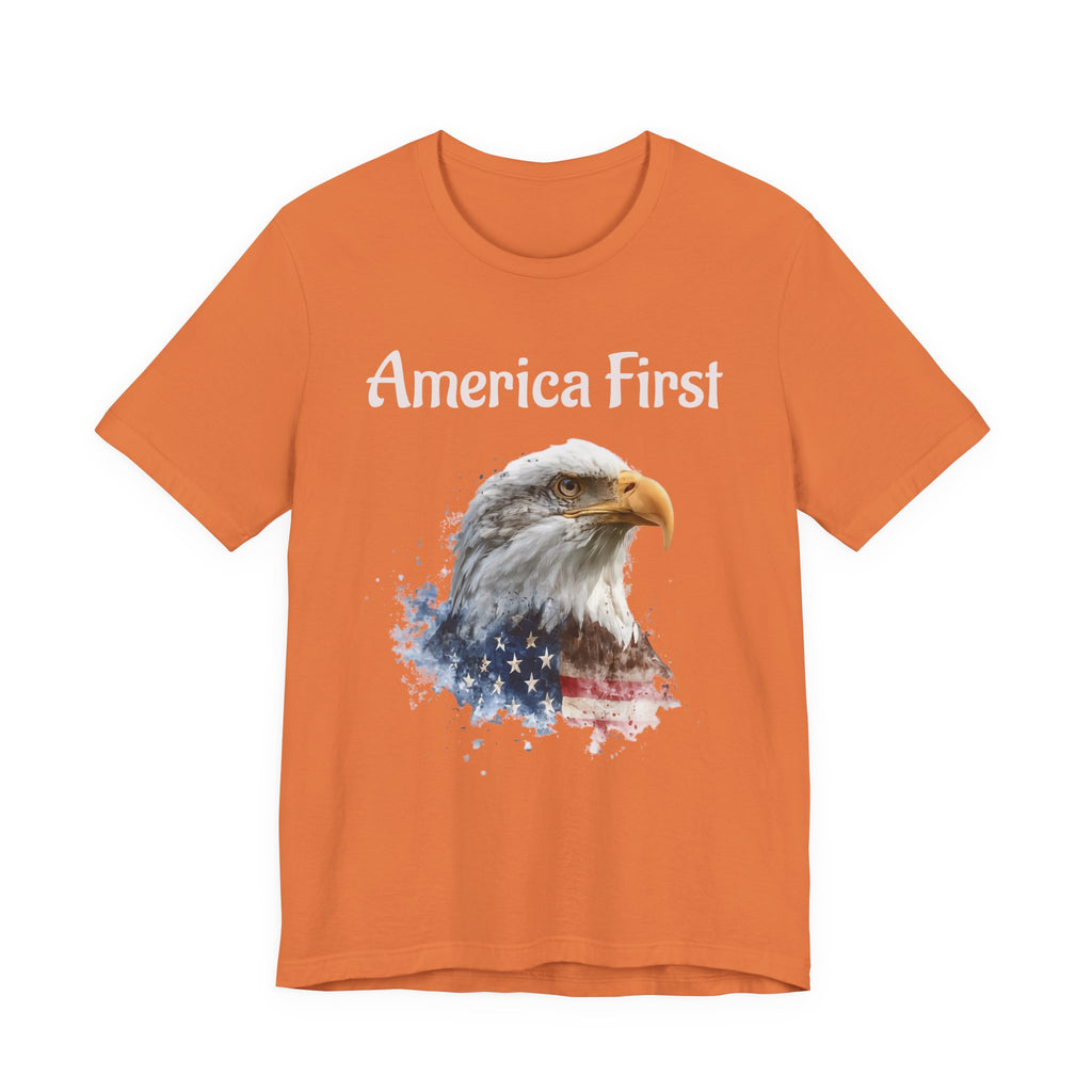 America First Eagle T-Shirt – Patriotic Bald Eagle Tee