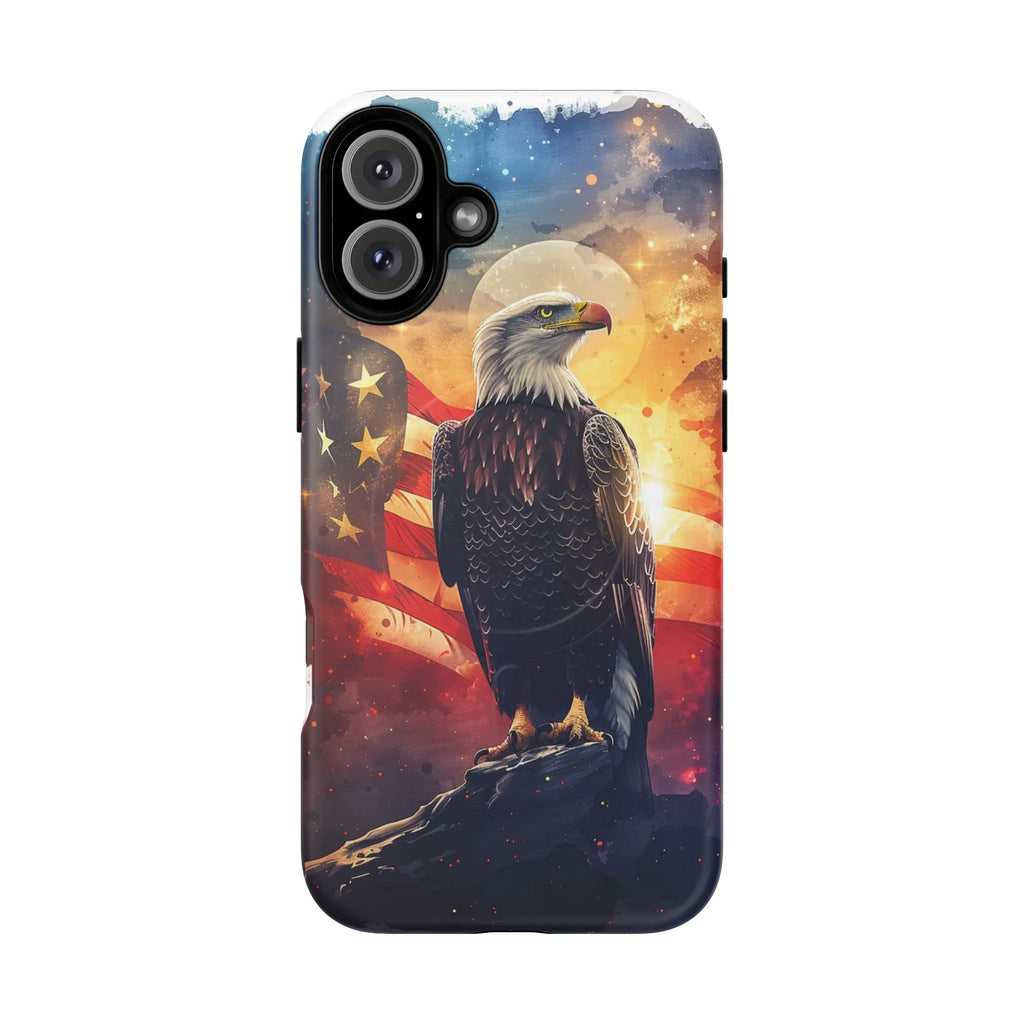 Patriotic Eagle Magnetic Phone Case, Tough Phone Covers, Americana Gifts, Unique Cell Phone Case, Fourth of July, Veterans Day - 250 USA Celebration
