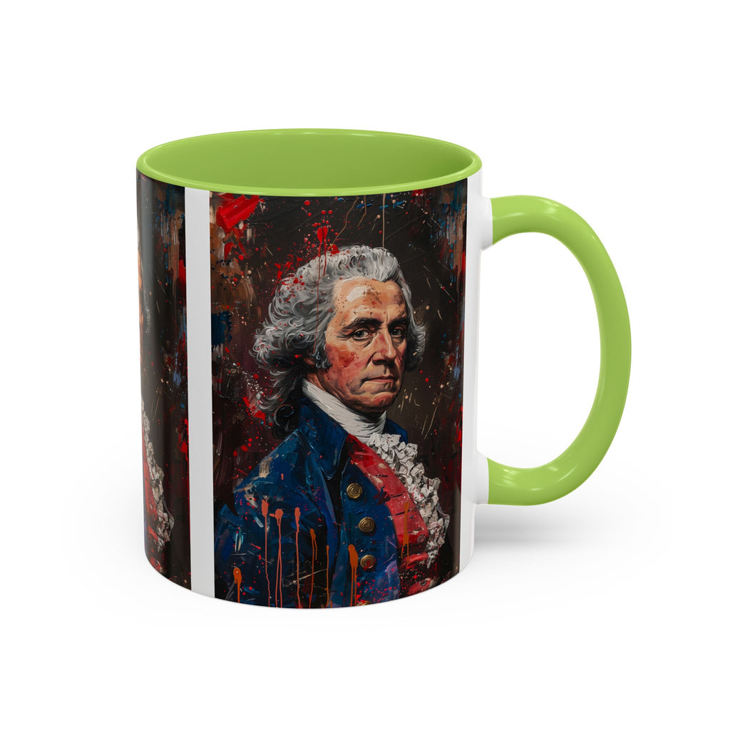 Historical Portrait Accent Mug — Patriotic Vintage-Style Coffee Cup
