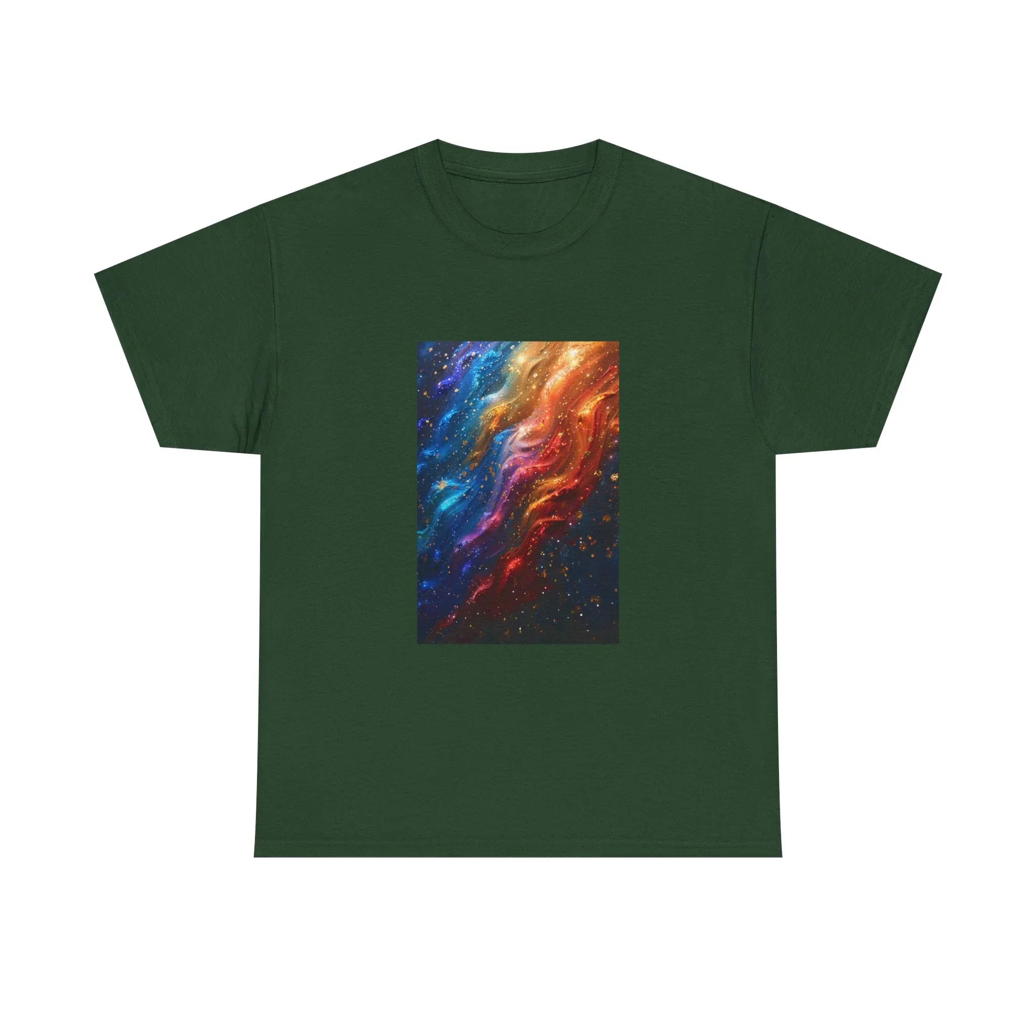 Colorful Nebula Galaxy Art Tee | Cosmic Space Painting T-Shirt - 250 USA Celebration