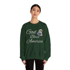 God Bless America eagle graphic Sweatshirt | patriotic USA flag-inspired design - 250 USA Celebration