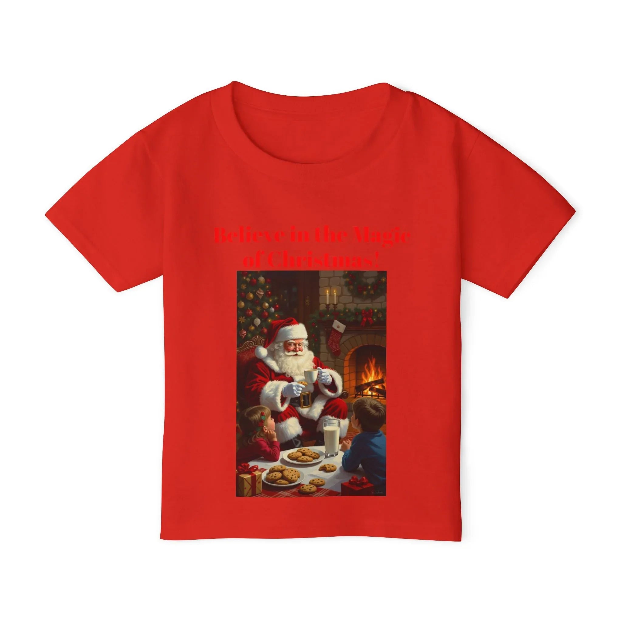 Christmas Toddler Tee, Believe in the Magic of Christmas Shirt, Cute Holiday T-shirt, Festive Kids Apparel, Kids Christmas Gift - 250 USA Celebration