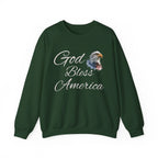 God Bless America eagle graphic Sweatshirt | patriotic USA flag-inspired design - 250 USA Celebration